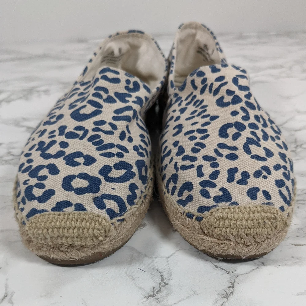 Sam Edelman Verona Blue Leopard Espadrilles Size 8